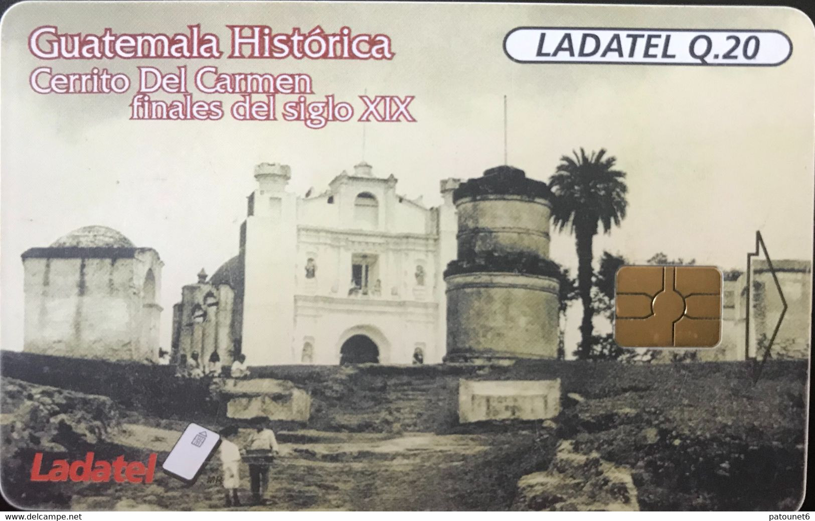 GUATEMALA  -  Phonecard  - Telgua -  Guatemala Historica  - Cerrito Del Carmen  -  Ladatel 0.20 - Guatemala