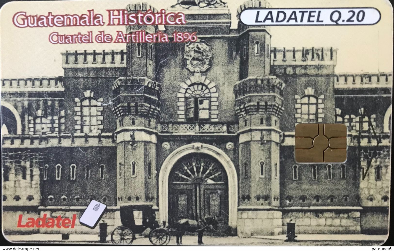GUATEMALA  -  Phonecard  - Telgua -  Guatemala Historica  - Antigua Escuela  -  Ladatel 0.20 - Guatemala