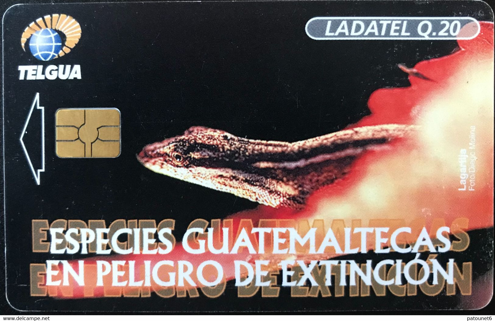 GUATEMALA  -  Phonecard  - Telgua -  Especies Guatemalcas En Peligro De Extincion -  Ladatel 0.20 - Guatemala