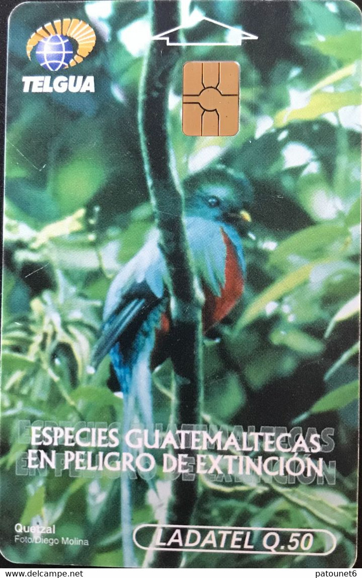GUATEMALA  -  Phonecard  - Telgua -  Especies Guatemalcas En Peligro De Extincion -  Ladatel 0.50 - Guatemala