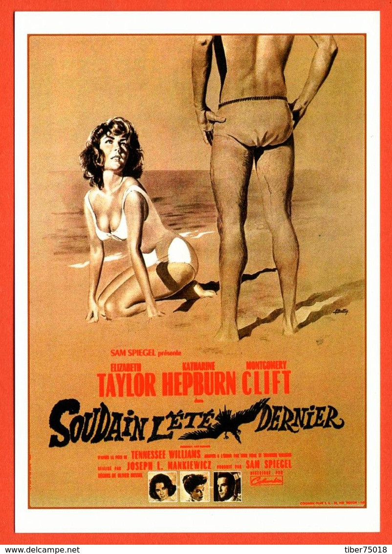 Carte Postale : Soudain L'été Dernier (Elizabeth Taylor - Cinéma Affiche Film) Illustration Michel Gourdon - Gourdon