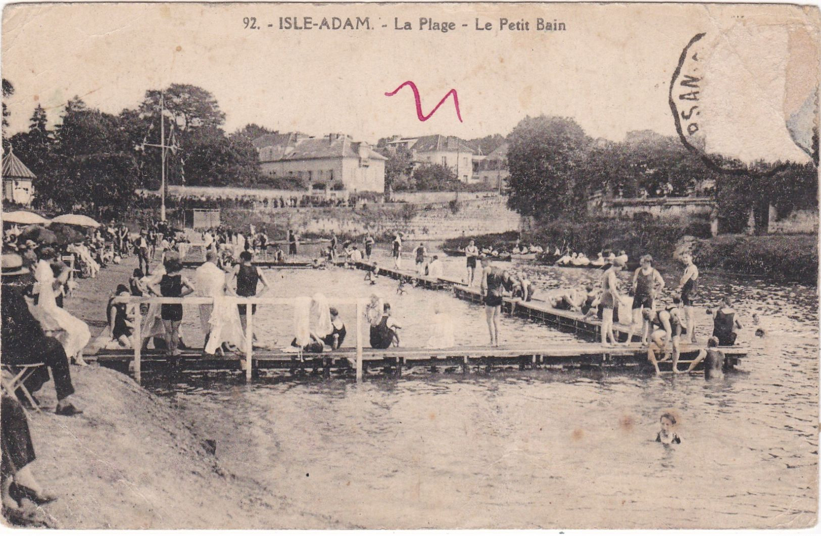 92  L  ISLE  ADAM  D95   LA  PLAGE LE PETIT BAIN - L'Isle Adam