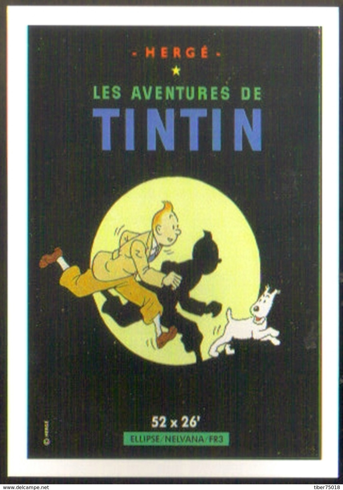 Carte Postale : Les Aventures De Tintin (film Cinéma Affiche) Illustration Hergé - Hergé