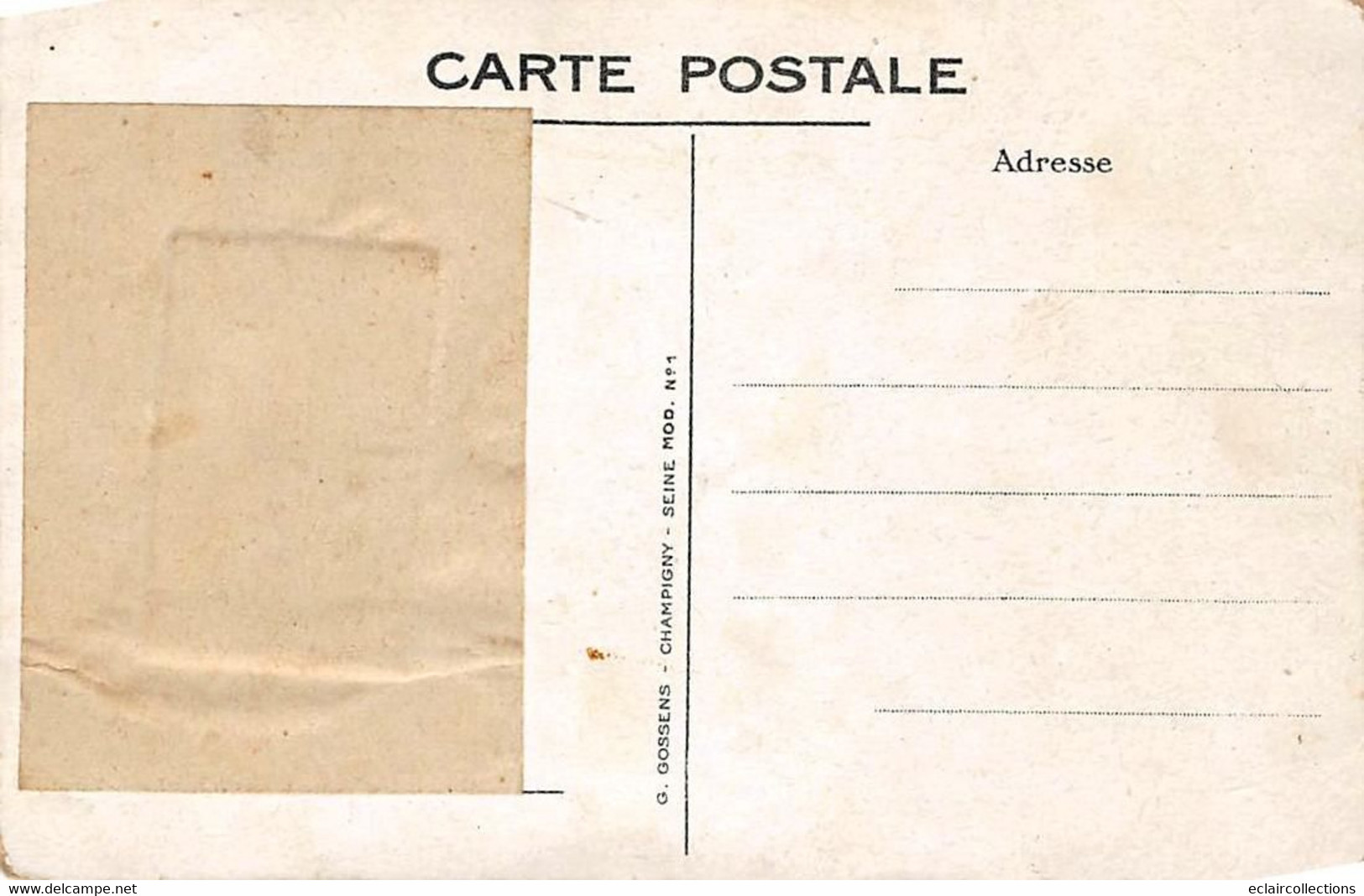 Thème. Carte A Système Avec Photo A Insérer   Médaillon Fleurs Jeune Fille  (2)   (voir Scan) - A Systèmes