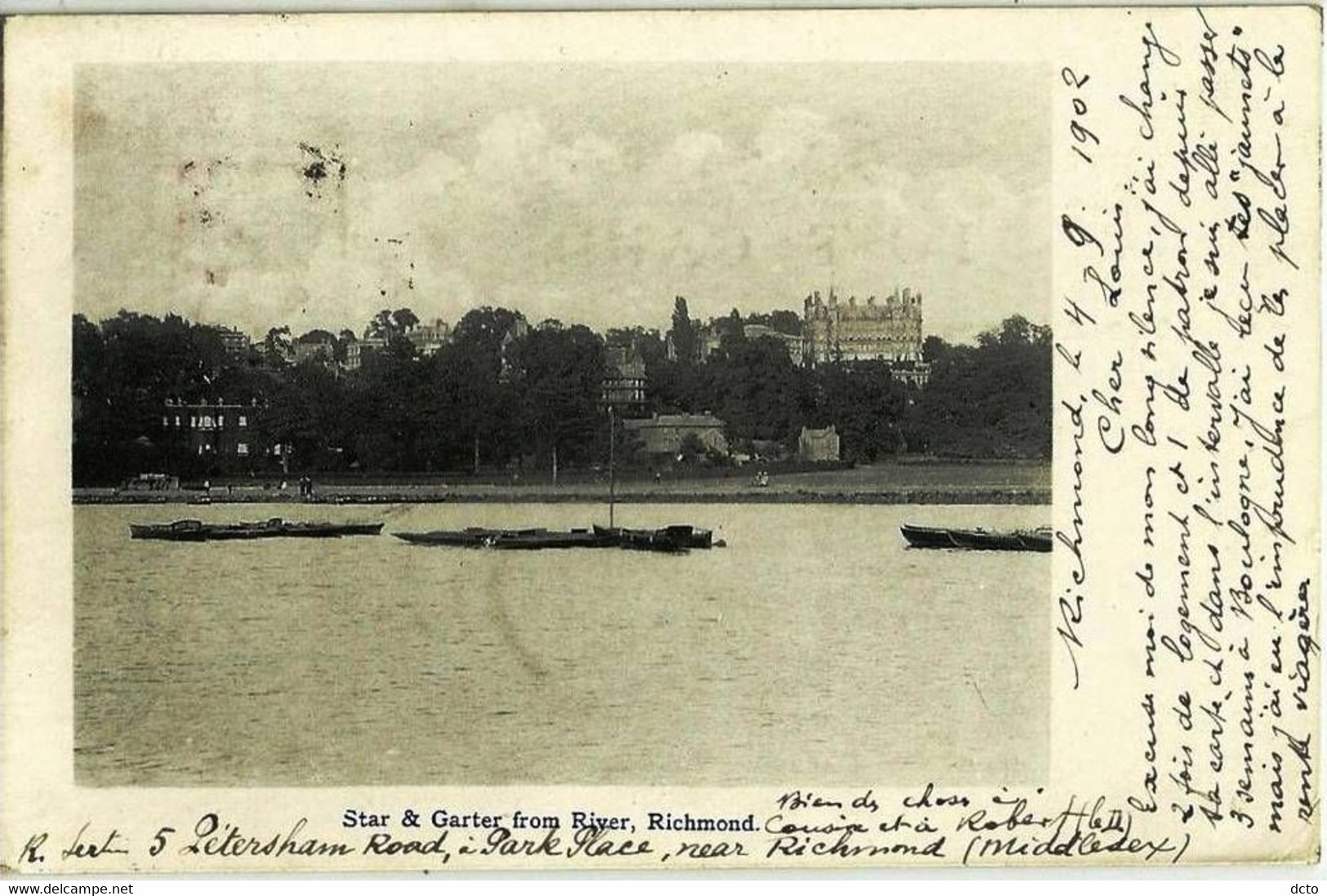 RICHMOND (Virginie) Star & Garter From River, Envoi 1902, Dos Simple - Richmond