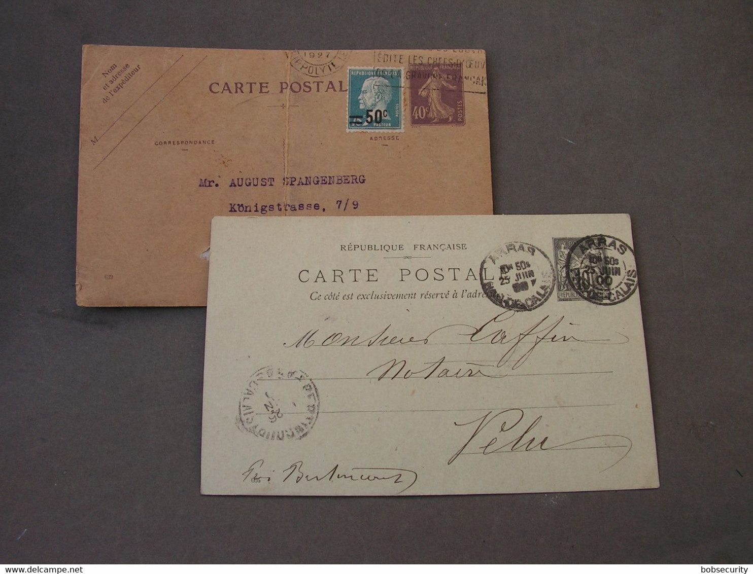 France  2 Alte Karten Lot - Collections & Lots: Stationery & PAP