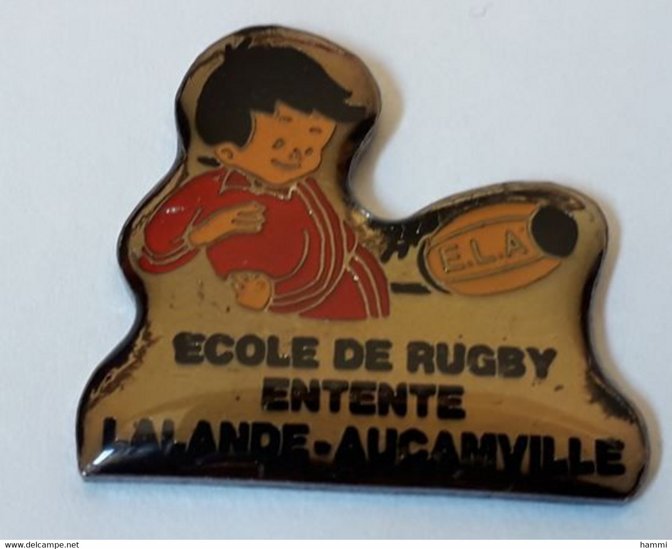 QQ181 Pin's école Rugby LALANDE AUCANVILLE Haute-Garonne Achat Immédiat - Rugby