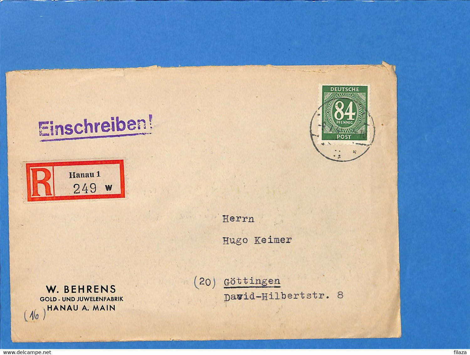 Allemagne Bizone 1946 Lettre De Hanau (G2826) - Altri & Non Classificati