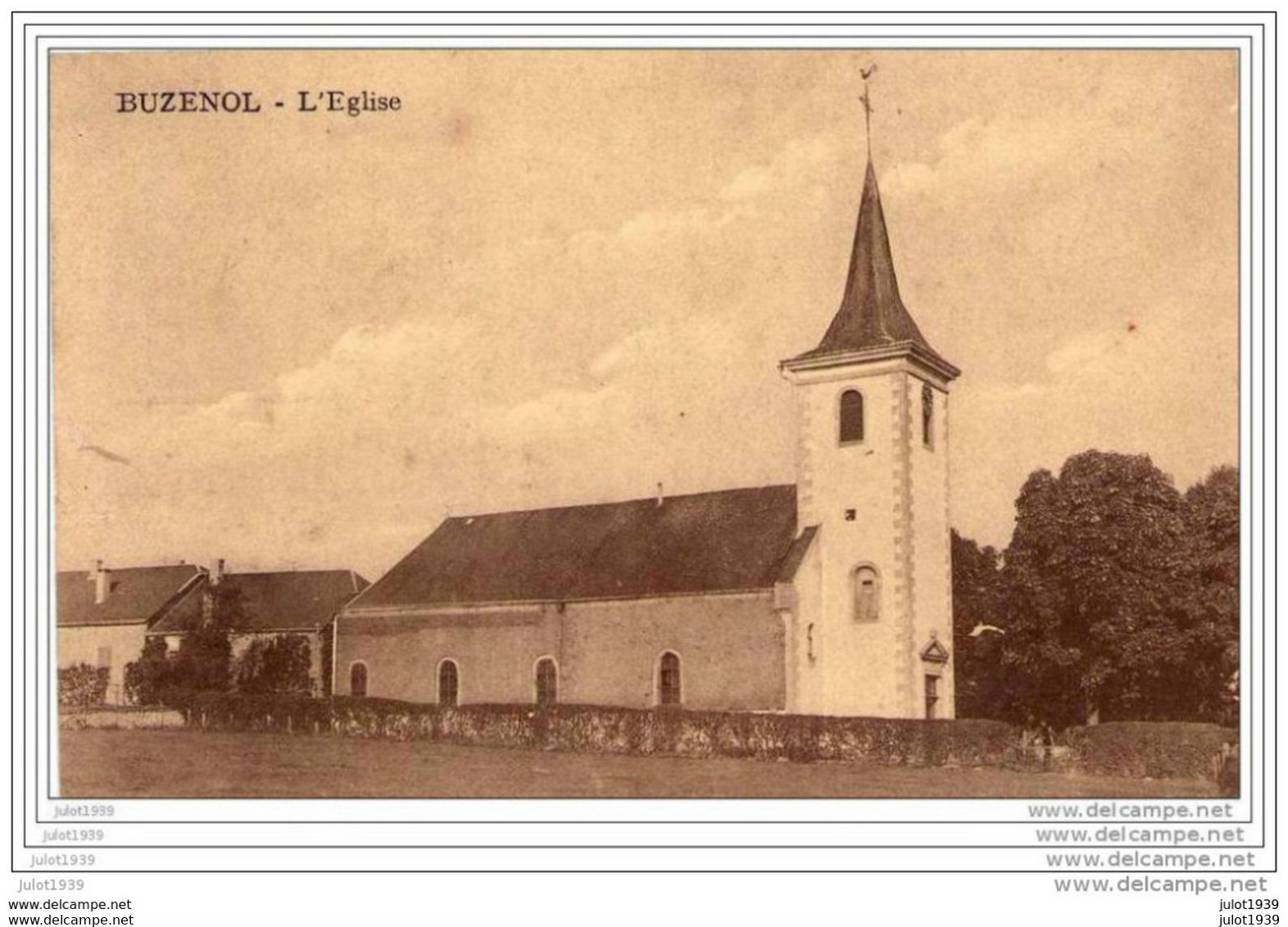 BUZENOL ..-- L' Eglise . 1947 Vers VILVORDE ( Mr Armand COULOMMIER ) . Voir Verso . - Etalle