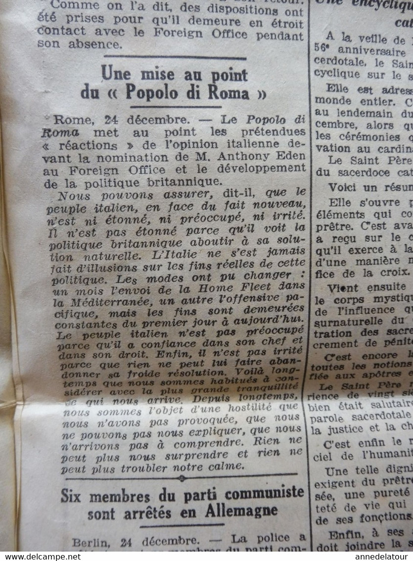 1935  L'arbre de Noël des enfants pauvres à BERLIN , organisé par Goebbels ; etc  ( journal L'AMI DU PEUPLE )