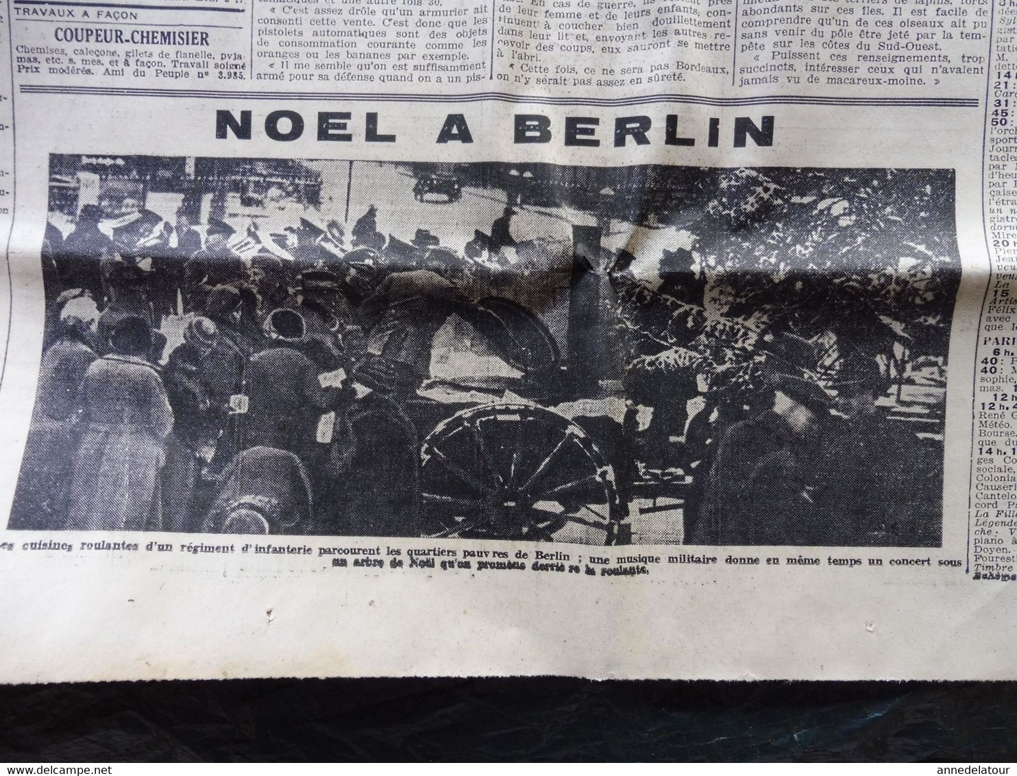 1935  Noël à BERLIN ; Etc  ( Journal L'AMI DU PEUPLE ) - Informations Générales