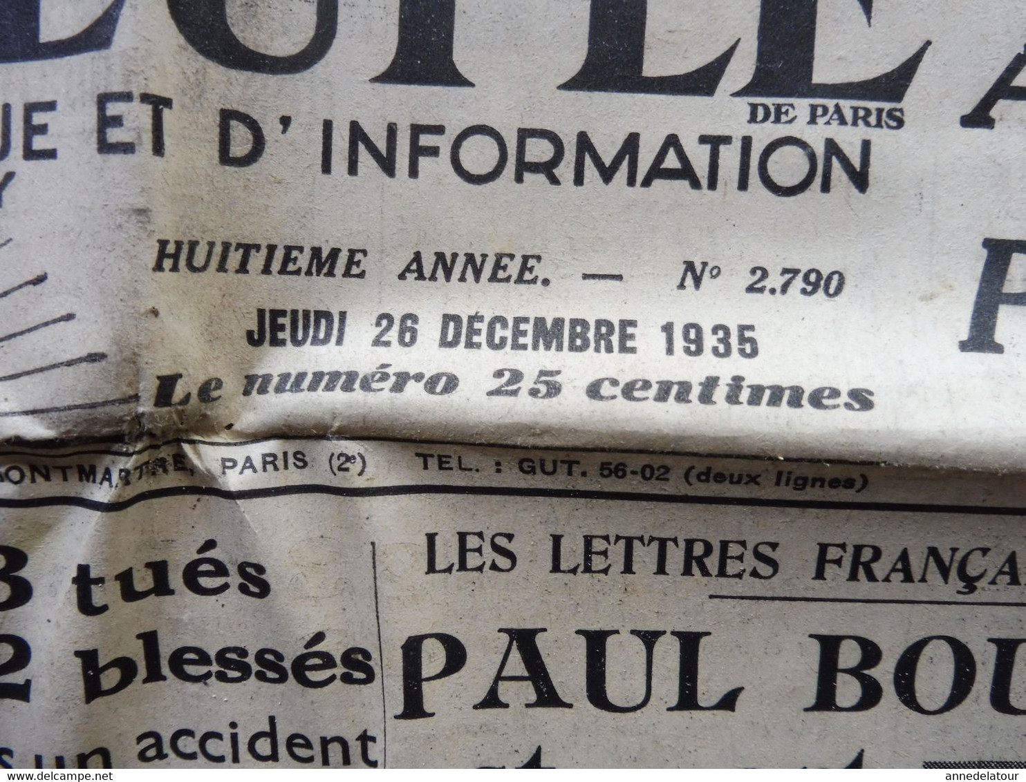 1935  Noël à BERLIN ; Etc  ( Journal L'AMI DU PEUPLE ) - Algemene Informatie