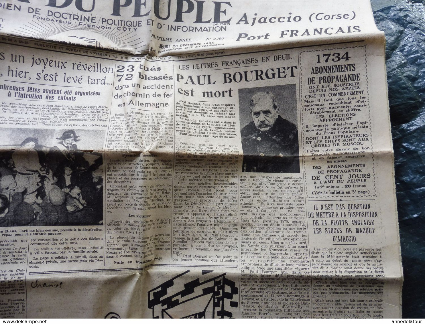 1935  Noël à BERLIN ; Etc  ( Journal L'AMI DU PEUPLE ) - General Issues