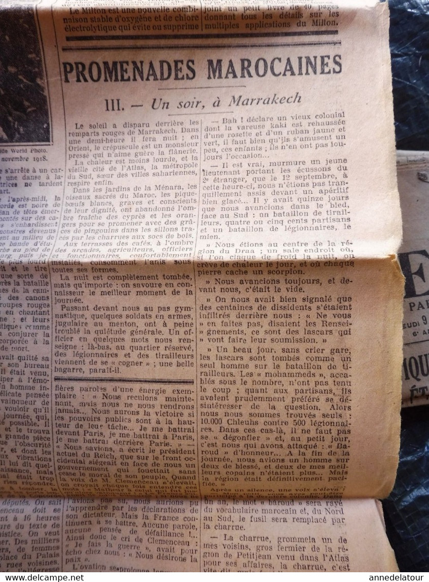 1932  Promenades Marocaines ; Etc  ( Journal L'AMI DU PEUPLE ) - Informations Générales