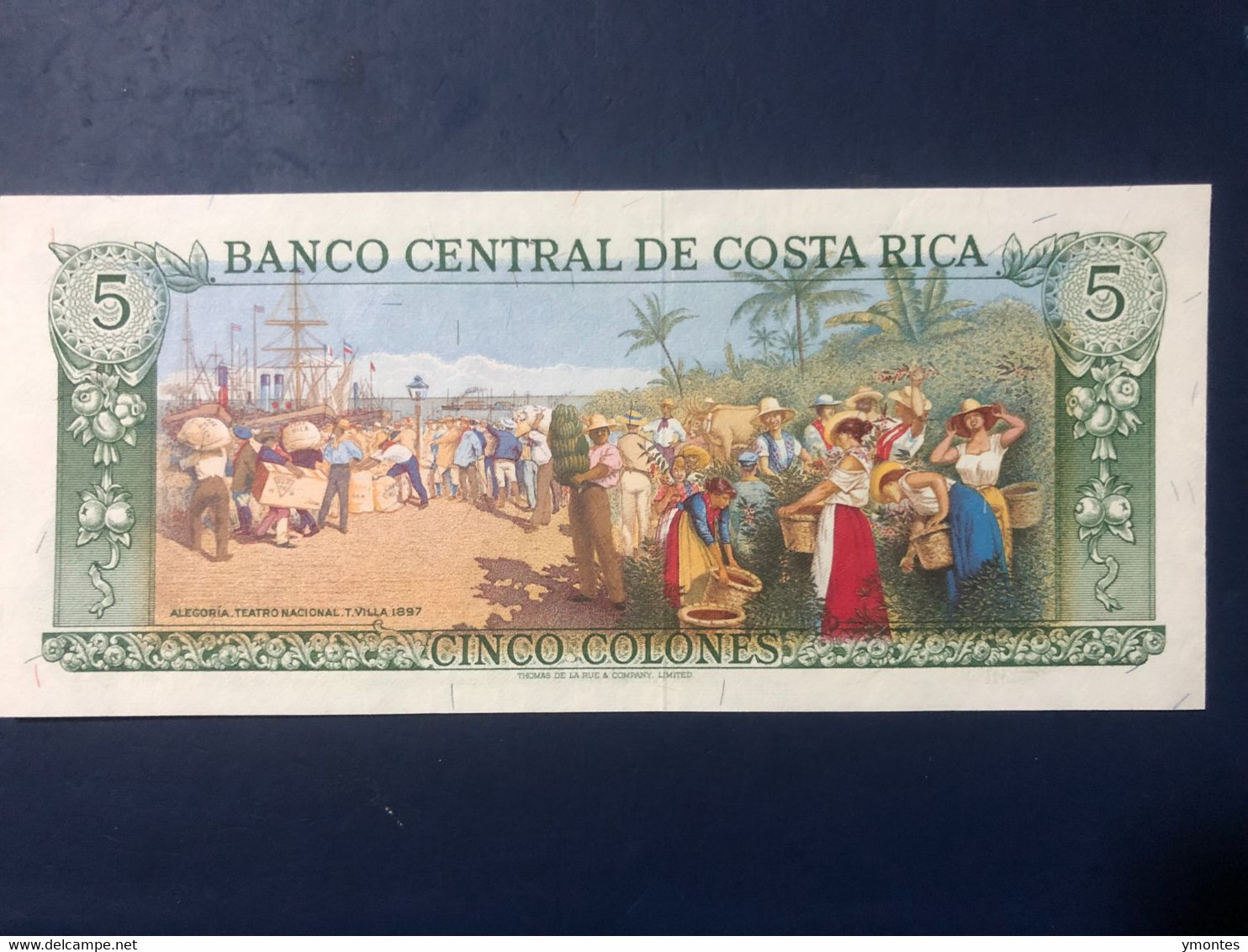 UNC Costa Rica Banknote 5 Colones P236b ( 05/08/1972) - Costa Rica