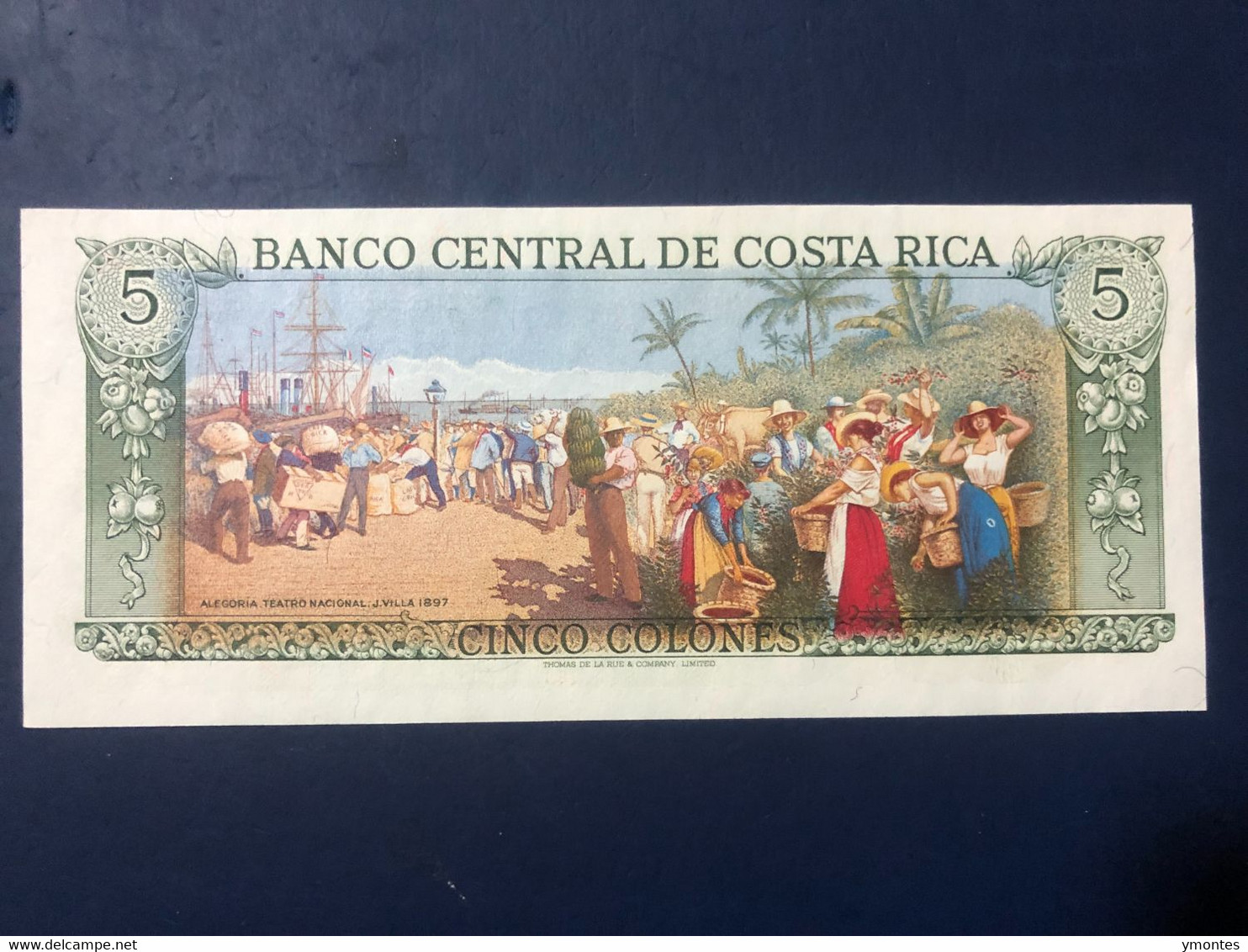 UNC Costa Rica Banknote 5 Colones P236d ( 01/24/1990) - Costa Rica