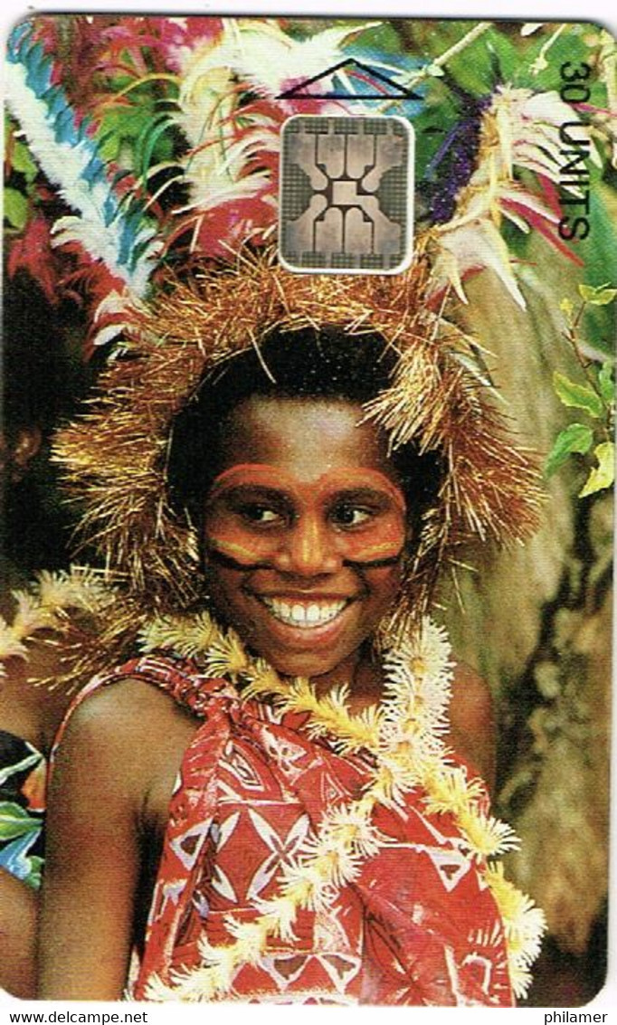 Vanuatu (ex Nouvelles Hebrides Hebrids) Telecarte Puce Phonecard Chip Non Numerotee Tirage 3000 Date 9/93 TBE - Vanuatu