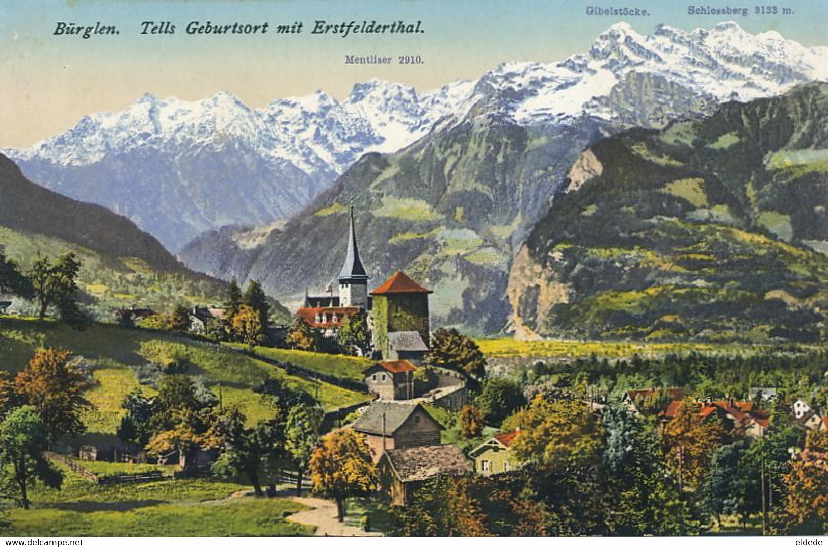 Burglen  Color Tells Geburtsort Mit Erstfelderthal   Edit Goetz Luzern Mentliser Gibelstocke Schlossberg - Erstfeld