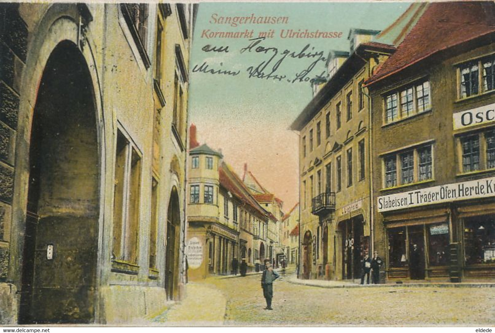 Sangerhausen Kornmarkt Mit Ulrichstrasse Color  P. Used Leutzsch - Sangerhausen