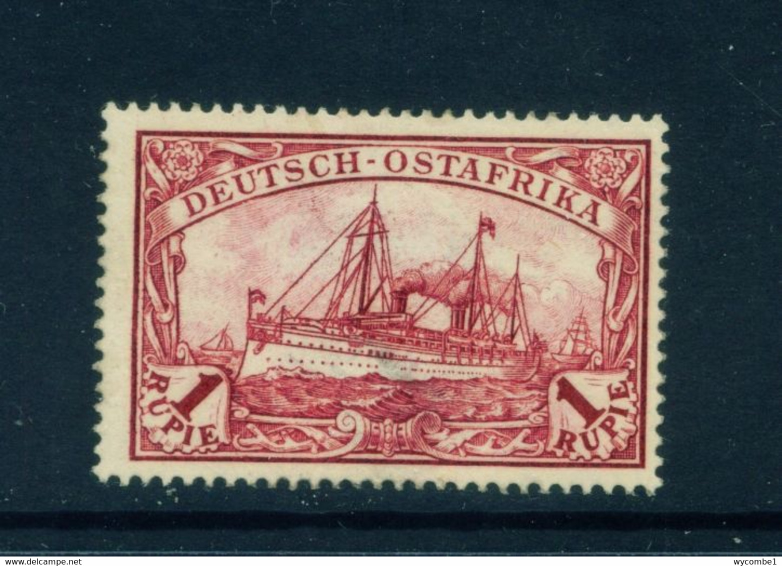 GERMAN EAST AFRICA  - 1901 Yacht Definitive 1r Hinged Mint - Afrique Orientale