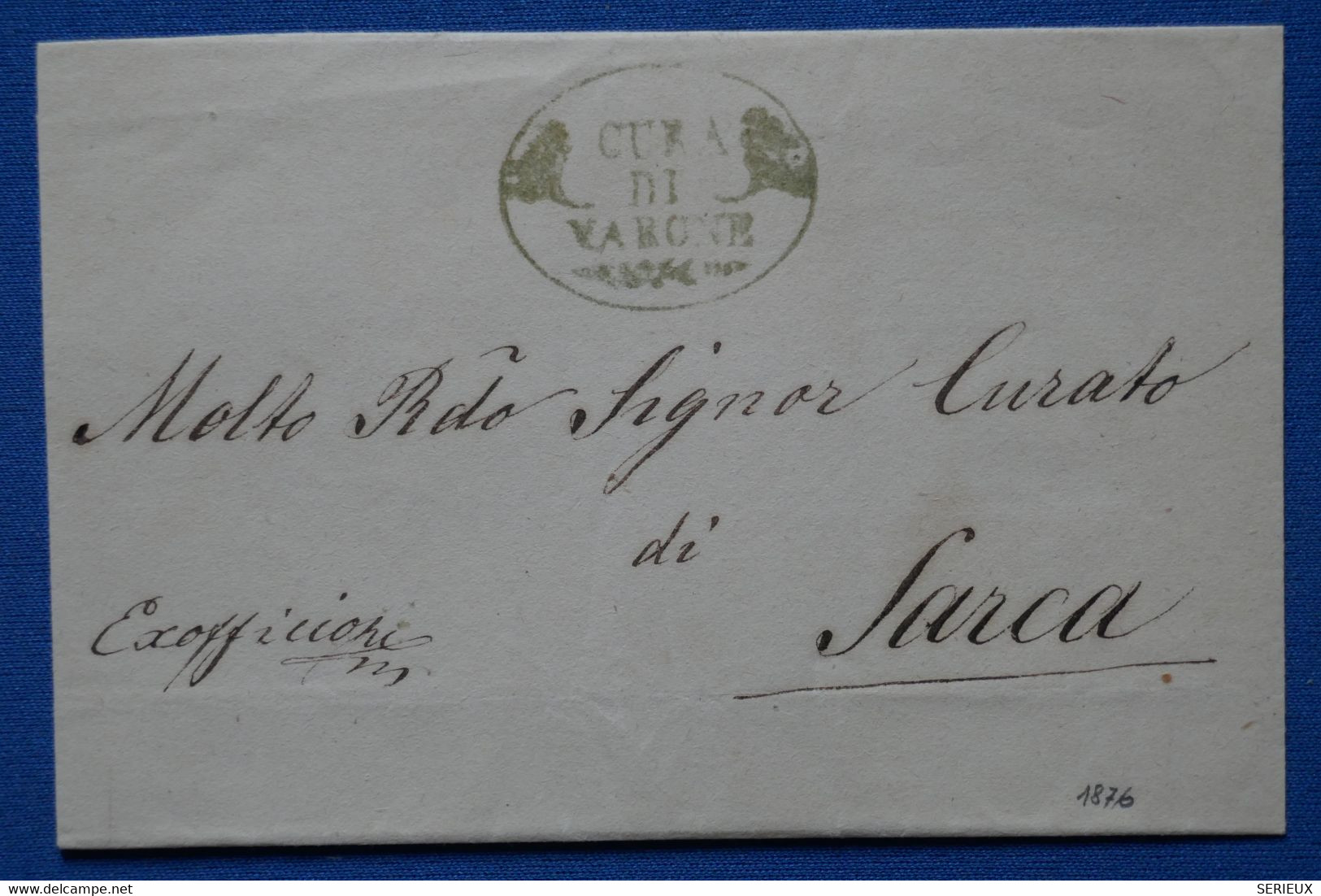 X12 ITALIE BELLE LETTRE RARE COURRIER OFFICIEL Q LUXE   1876 TRENTINO POUR SARCA  + AFFRANCHISSEMENT PLAISANT - Lettres & Documents