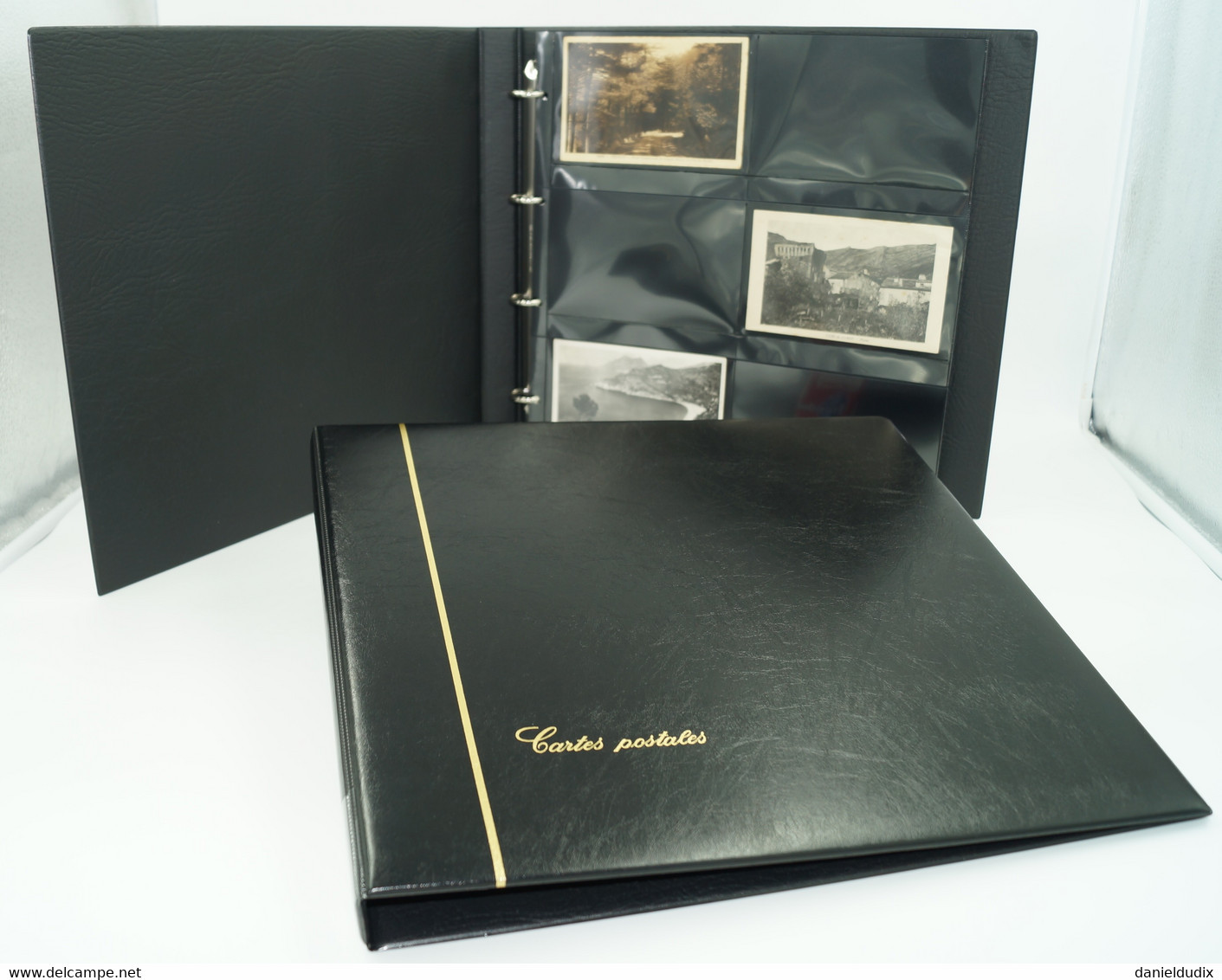 CLASSEUR ALBUM SAFE NOIR + 25 FEUILLES FOND NOIR POUR 300 CARTES POSTALES ANCIENNES OU MODERNE - 12 CASES - Zonder Classificatie