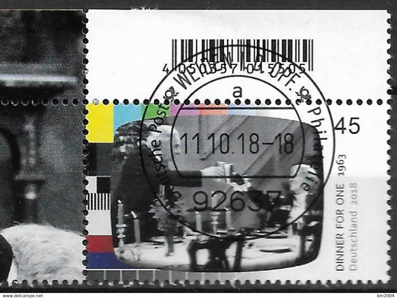 2018 Allem. Fed. Deutschland  Mi. 3415 FD-used Weiden EOL  Deutsche Fernsehlegenden : Dinner For One - Used Stamps