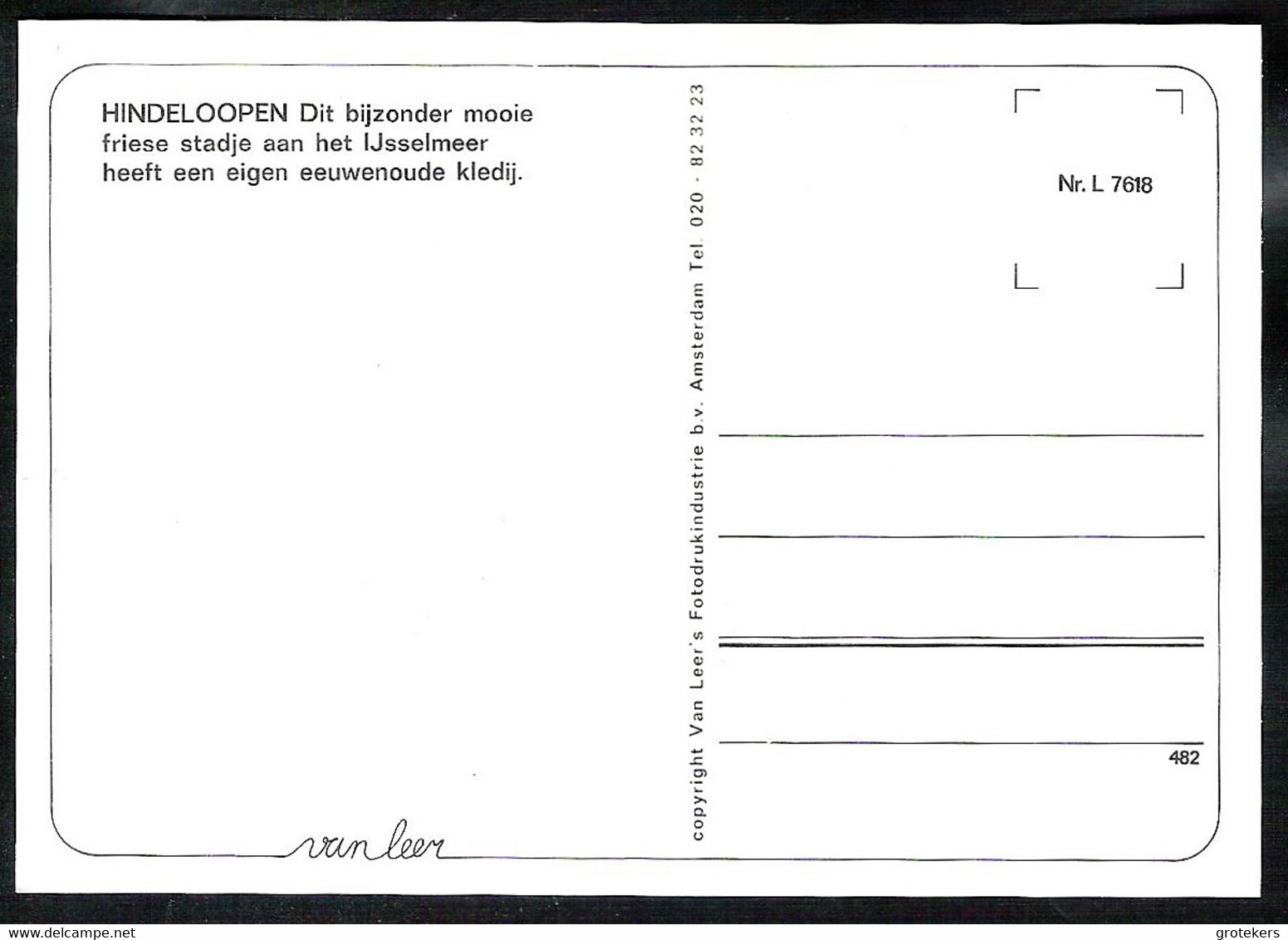 HINDELOOPEN Gezin In Klederdracht 1982 - Hindeloopen