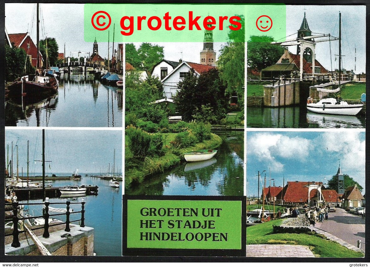 HINDELOOPEN Groeten Uit 5-luik Ca 1980 - Hindeloopen