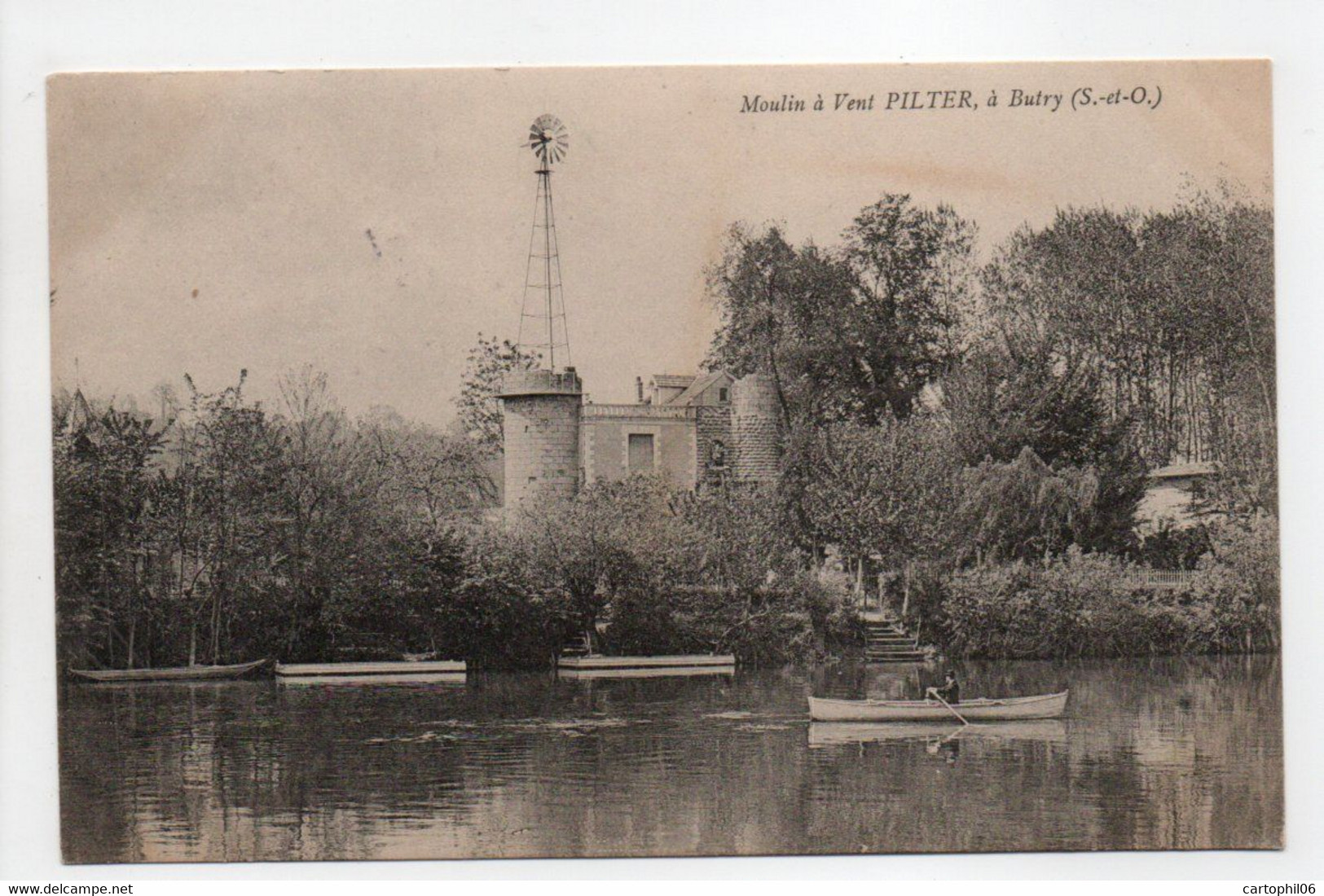 - CPA BUTRY (95) - Moulin à Vent PILTER 1906 - - Butry