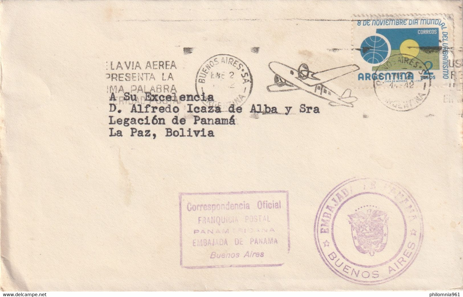 ARGENTINA AIRMAIL COVER - Other & Unclassified