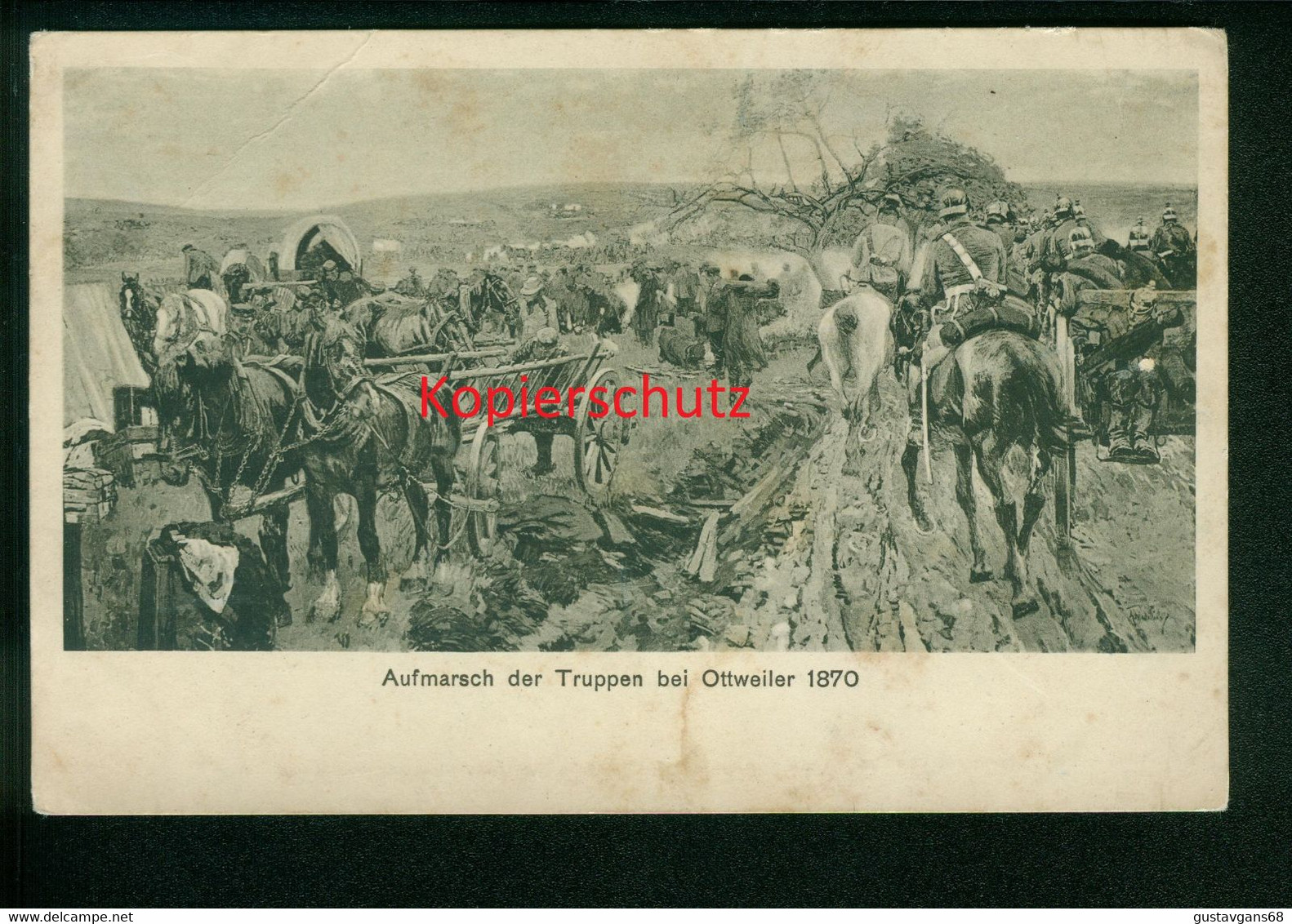 AK Aufmarsch Der Truppen Bei Ottweiler 1870 Kreiskriegerverband Ottweiler - Kreis Neunkirchen