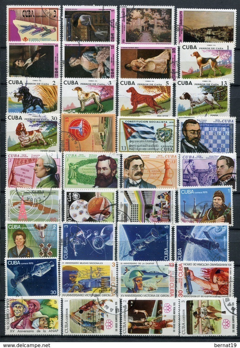 Cuba 1976 Completo Sin Hojas Bloque Usado. - Volledig Jaar