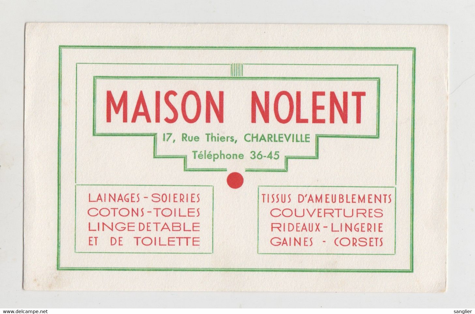 MAISON NOLENT - CHARLEVILLE - Textile & Vestimentaire