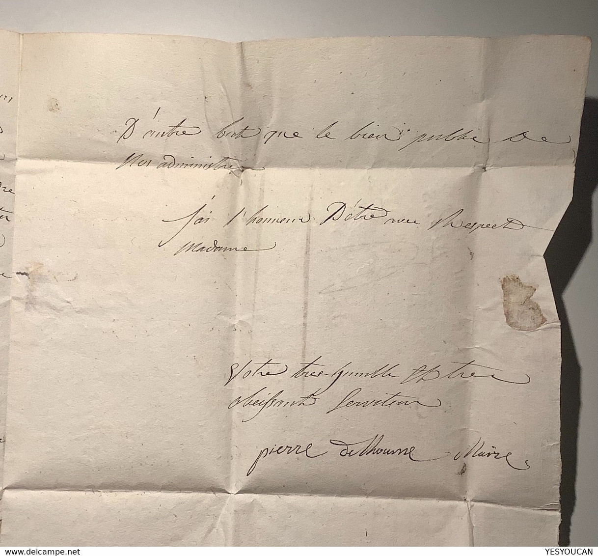 FERRASSIÈRES 1821 Texte Historique DISPUTE DE LA FONTAINE (25 NIONS Drome Lettre Desmarette Desadrets Eau Scource - 1801-1848: Precursors XIX