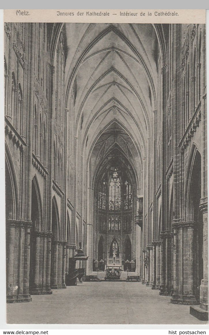 (76988) AK Metz, Inneres Der Kathedrale, 1913 - Lothringen