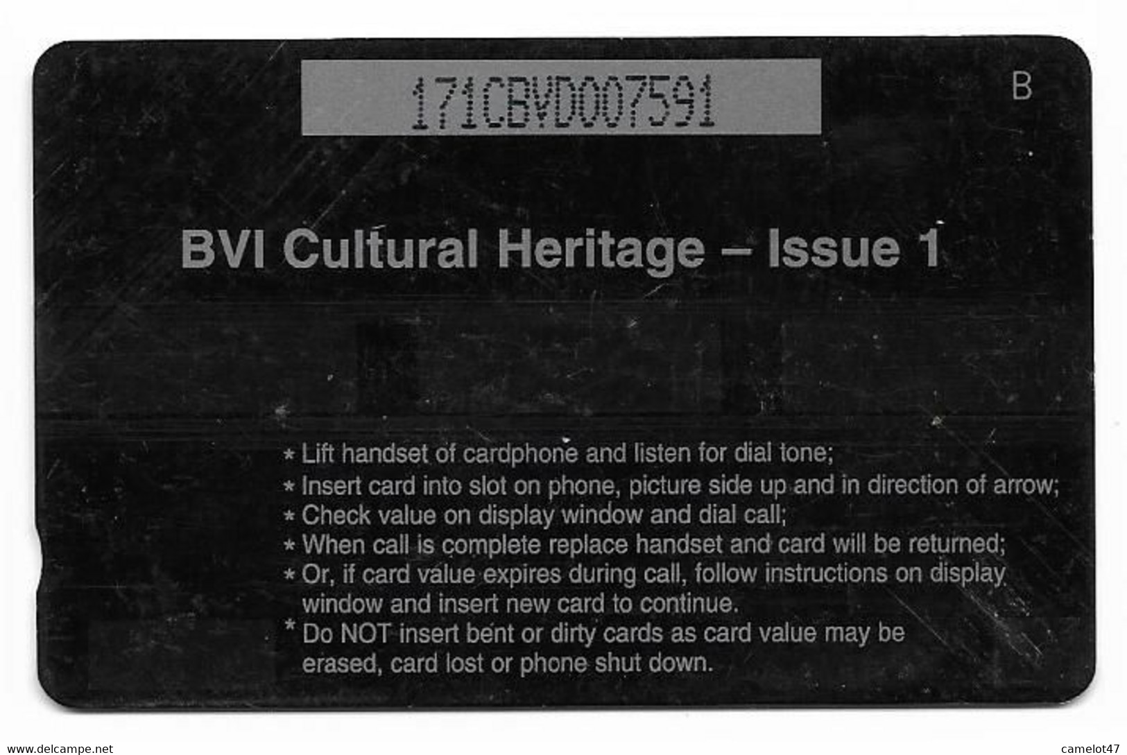 British Virgin Islands, Caribbean, Used Phonecard, No Value, Collectors Item, # Bvi-2a  Shows Wear - Virgin Islands