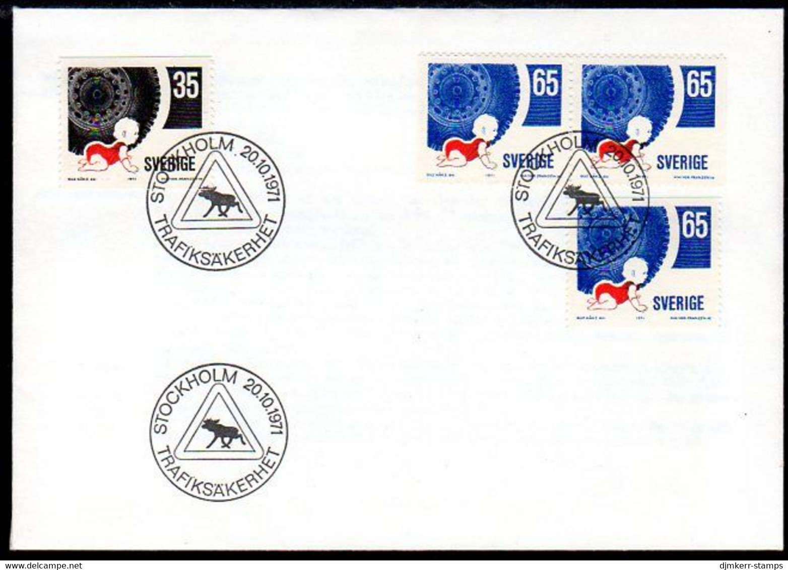 SWEDEN 1971 Road Safety FDC.  Michel 721-22 - FDC