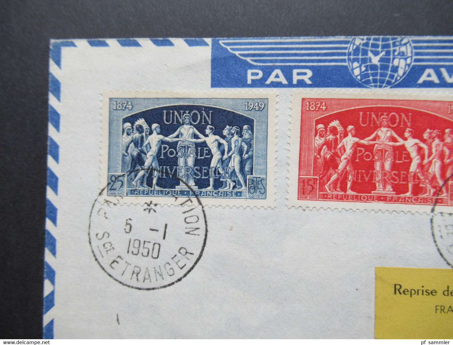 1949 75 Jahre UPU Auf Einschreiben Nach Berlin Mit Ank. Tagesstempel SST Berlin 100 Jahre Gründung Der Oberpostdirektion - Lettres & Documents