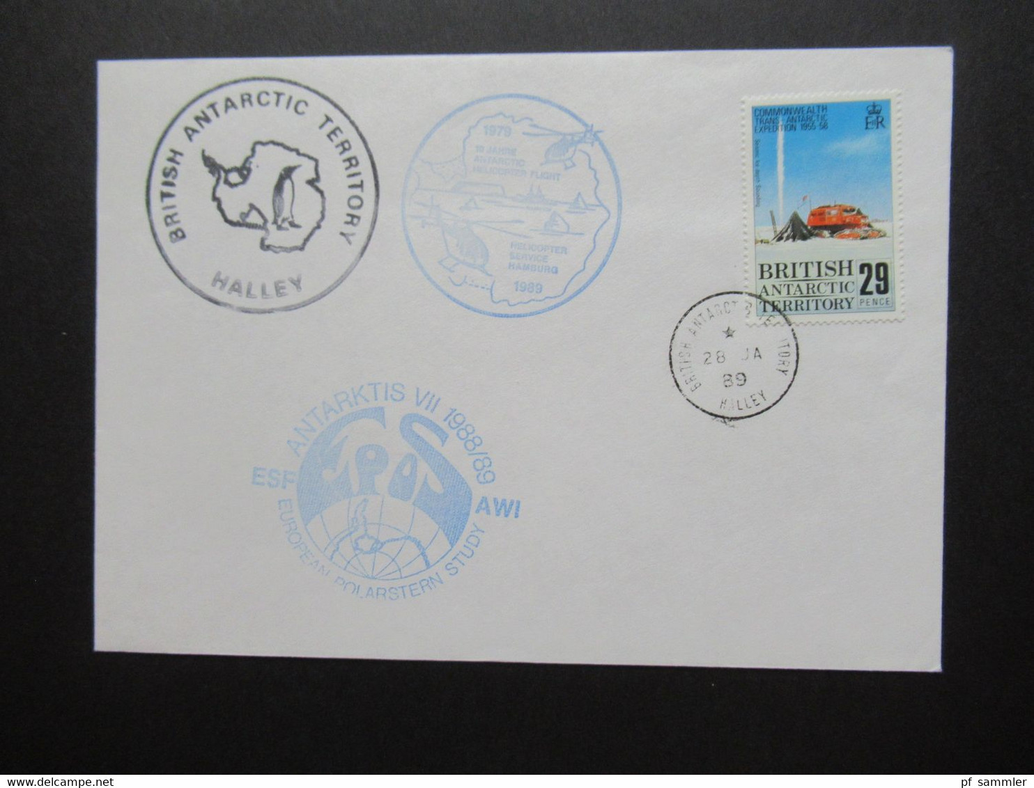 DDR 1980er Jahre 3x Polarpost Amundsen / Antarktisforschung DDR - UdSSR und British Antarctic Territory. Sonderbelege