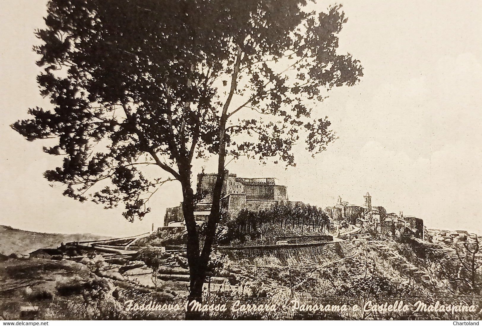 Cartolina - Fosdinova (Massa Carrara) - Panorama E Castello Malaspina - 1950 Ca. - Massa