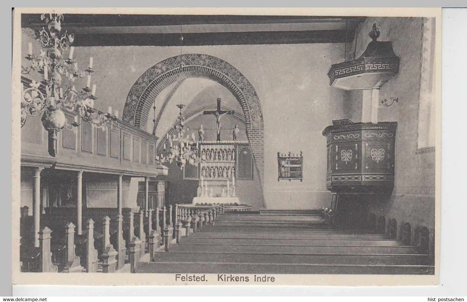 (97144) AK Felsted, Kirkens Indre, 1931 - Nordschleswig