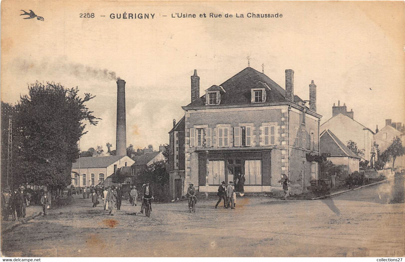 58-GUERIGNY- L'USINE ET RUE DE LA CHAUSSADE - Guerigny