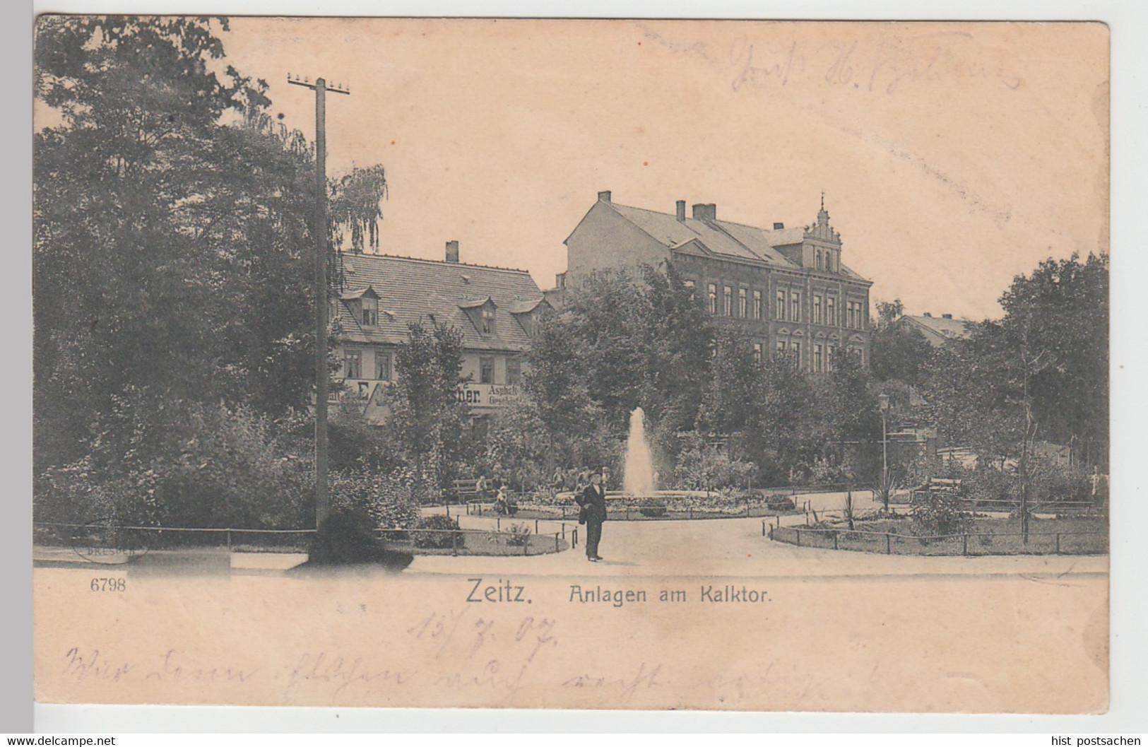 (112033) AK Zeitz, Anlagen Am Kalktor 1907 - Other & Unclassified