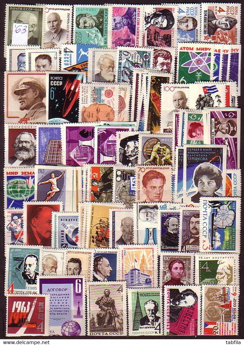 RUSSIA - UdSSR - 1963 - Anne Incomplet - Mi - 75.00Eu - Années Complètes