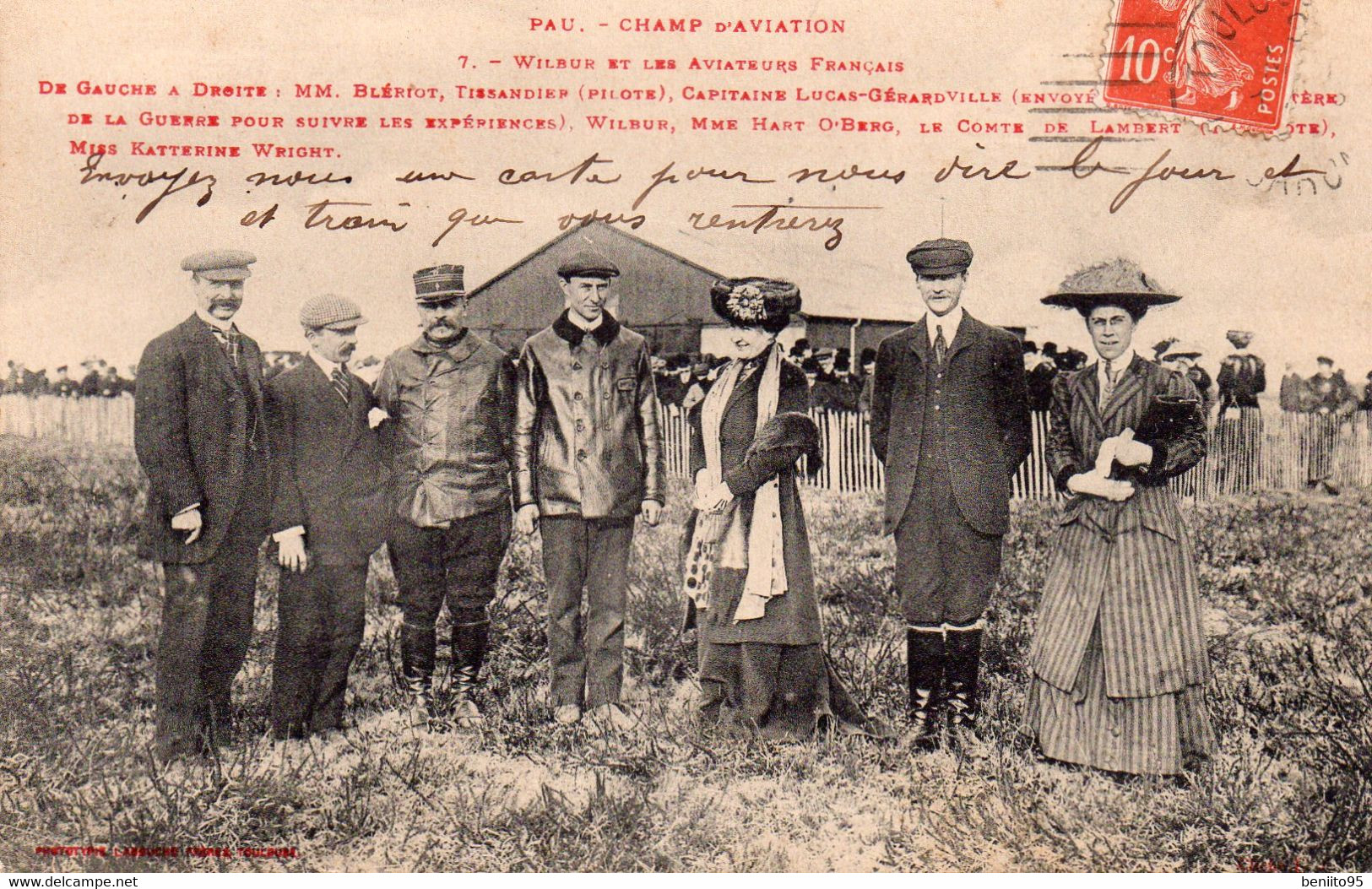 CPA De PAU - Wilbur Et Les Aviateurs Français. - Piloten