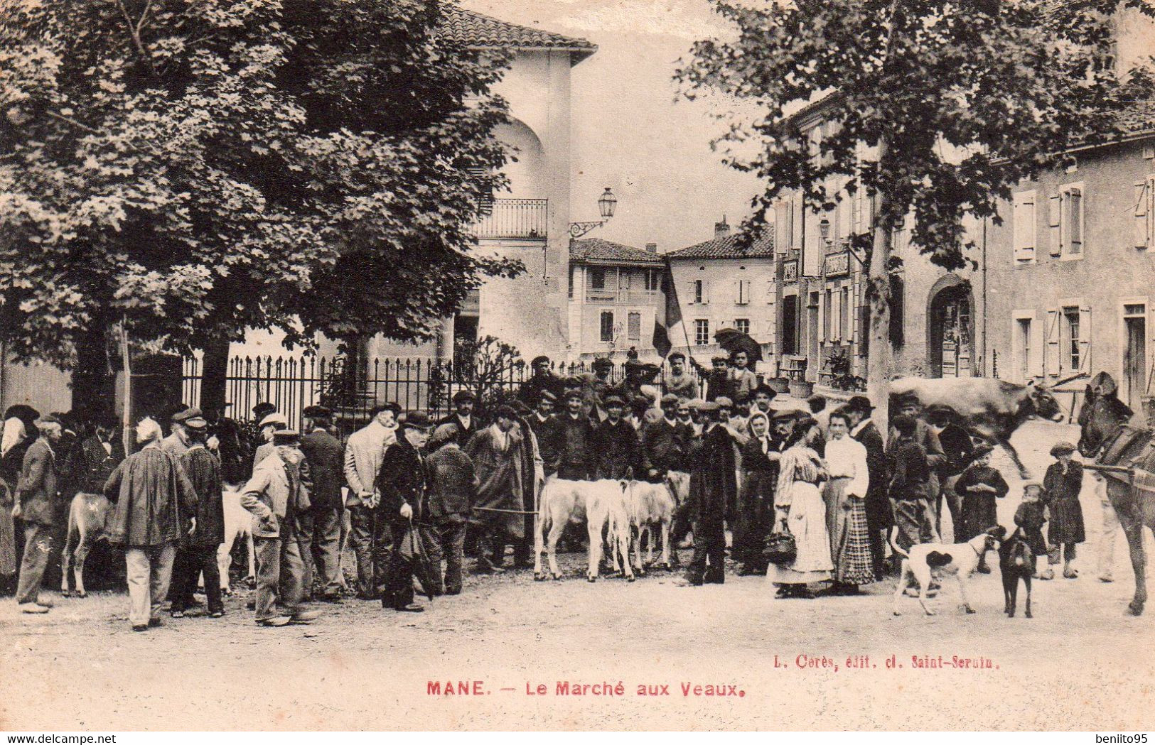 CPA De MANE - Le Marché Aux Veaux. - Other & Unclassified