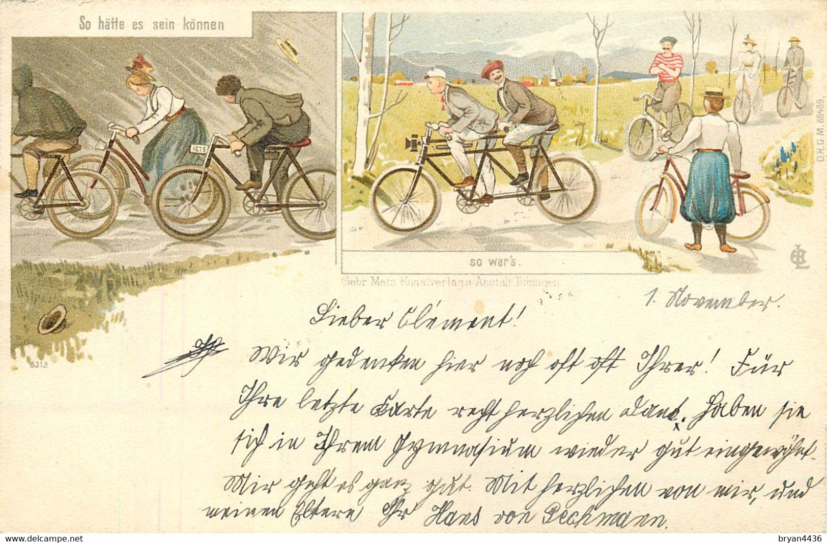 CYCLISME - CPA - PRECURSEUR - ILLUSTRATEUR -  VOYAGEE En 1900 - TRES BON ETAT - So Hâttees Seinkônen, So War's - Cycling