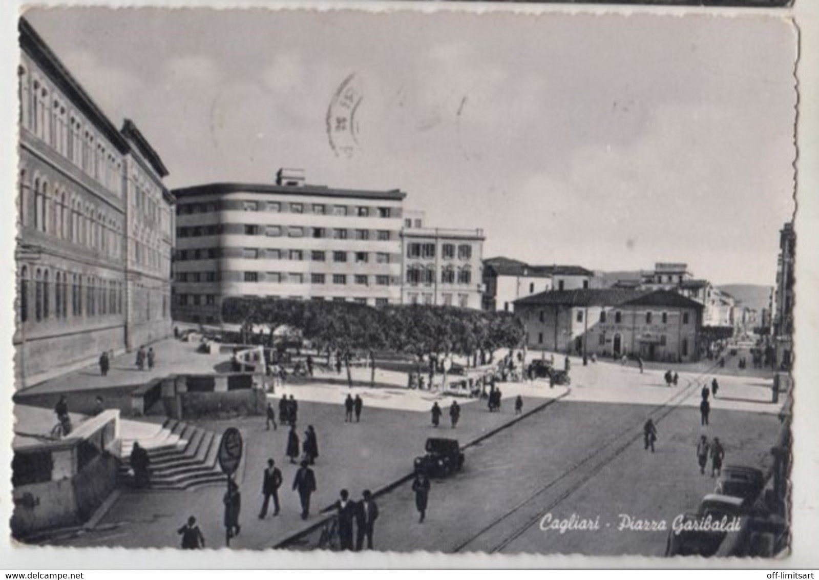 Cagliari, Piazza Garibaldi - Cartolina Viaggiata  20/5/1956 - (577) - Cagliari