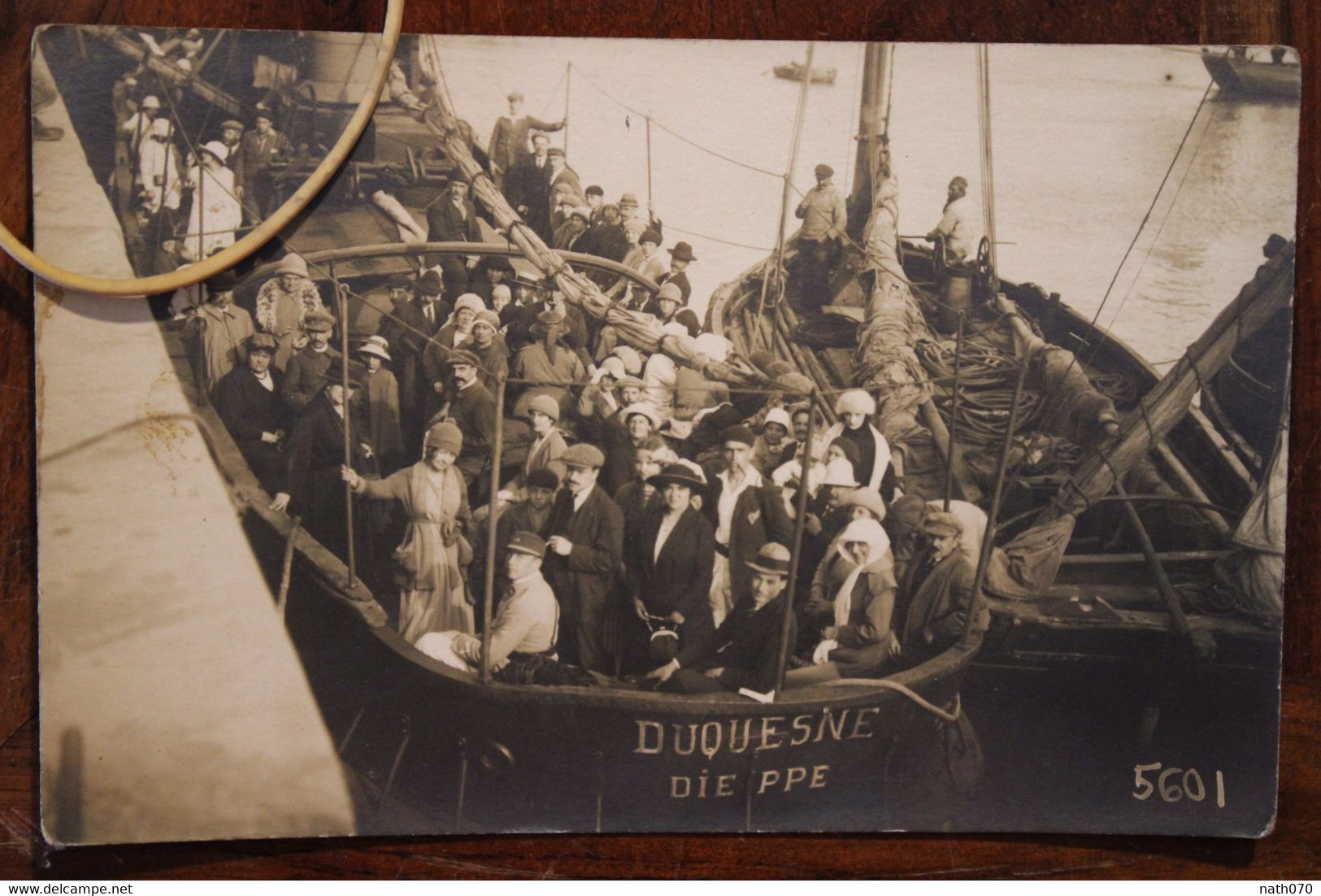 CPA Ak 1900's Vapeur Remorqueur DUQUESNE DIEPPE Abeille Transports Carte Photo Animée - Remorqueurs